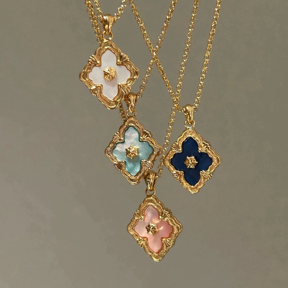 Buccellati Style Opera Necklace in Pink stone - Picture 5 of 5